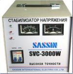 характеристики, описание и цена на стабилизатор напряжения sassin 3000 ВА